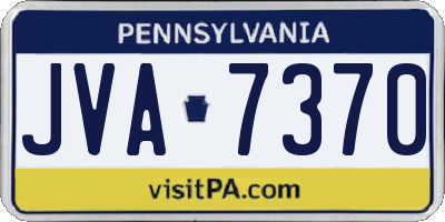 PA license plate JVA7370