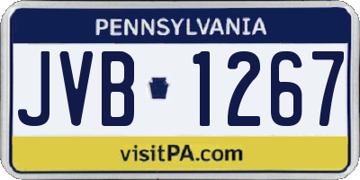 PA license plate JVB1267