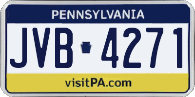 PA license plate JVB4271