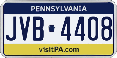 PA license plate JVB4408