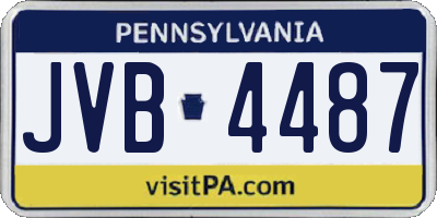PA license plate JVB4487