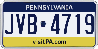 PA license plate JVB4719