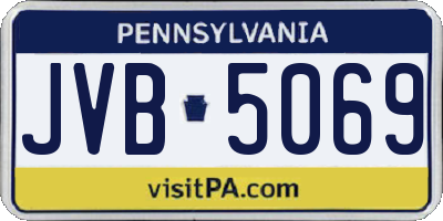 PA license plate JVB5069
