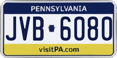 PA license plate JVB6080
