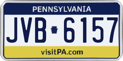 PA license plate JVB6157
