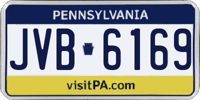 PA license plate JVB6169