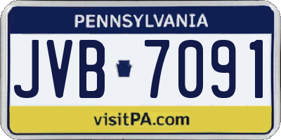 PA license plate JVB7091