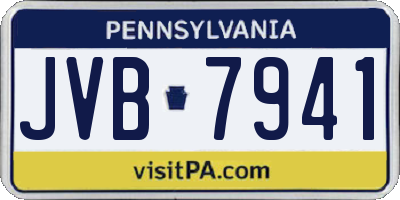 PA license plate JVB7941