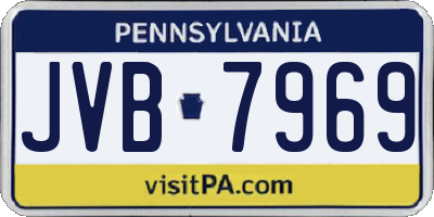 PA license plate JVB7969