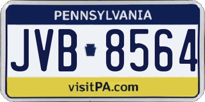 PA license plate JVB8564