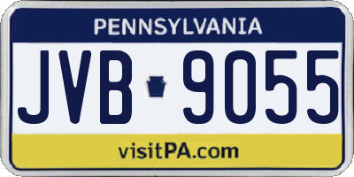 PA license plate JVB9055