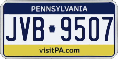 PA license plate JVB9507