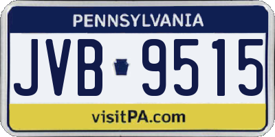 PA license plate JVB9515