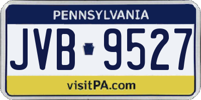 PA license plate JVB9527