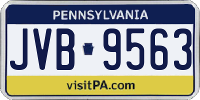 PA license plate JVB9563