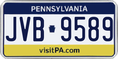 PA license plate JVB9589