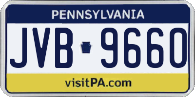 PA license plate JVB9660