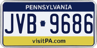 PA license plate JVB9686