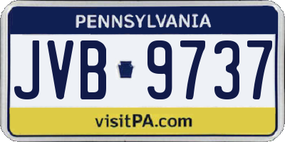PA license plate JVB9737