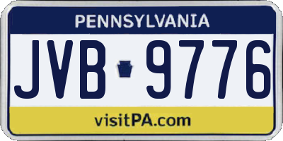 PA license plate JVB9776