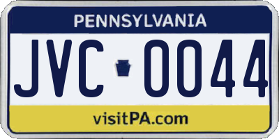 PA license plate JVC0044