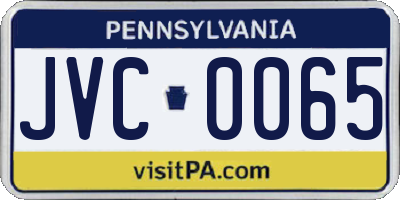 PA license plate JVC0065