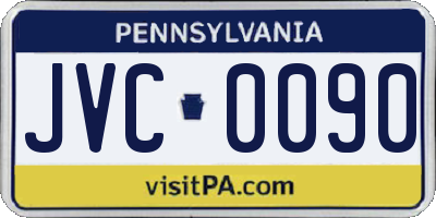 PA license plate JVC0090
