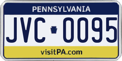 PA license plate JVC0095