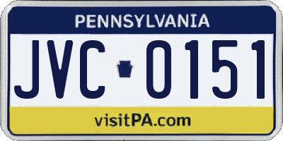 PA license plate JVC0151