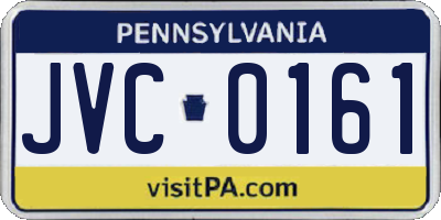 PA license plate JVC0161
