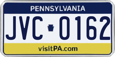 PA license plate JVC0162