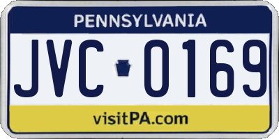 PA license plate JVC0169