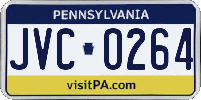 PA license plate JVC0264