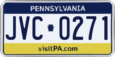 PA license plate JVC0271