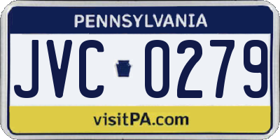 PA license plate JVC0279