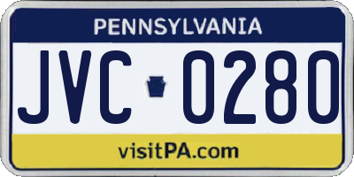 PA license plate JVC0280