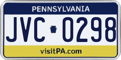 PA license plate JVC0298