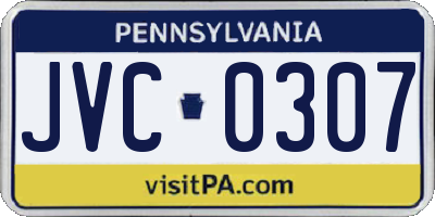 PA license plate JVC0307