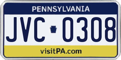 PA license plate JVC0308