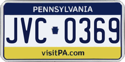 PA license plate JVC0369