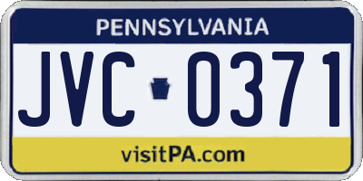PA license plate JVC0371