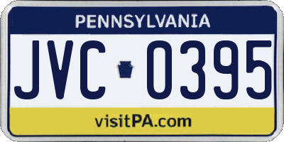PA license plate JVC0395