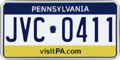 PA license plate JVC0411