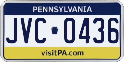 PA license plate JVC0436