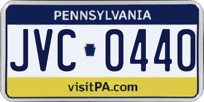 PA license plate JVC0440