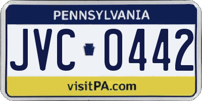 PA license plate JVC0442