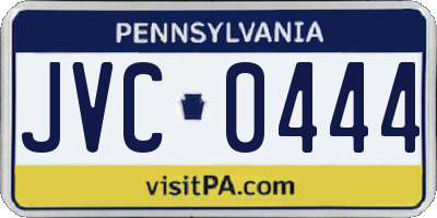 PA license plate JVC0444