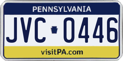 PA license plate JVC0446