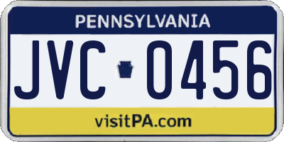 PA license plate JVC0456