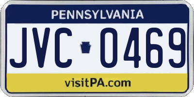 PA license plate JVC0469